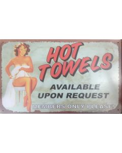 Mεταλλικός Πίνακας Hot Towels 30x40cm Etoile AAM-632-11B